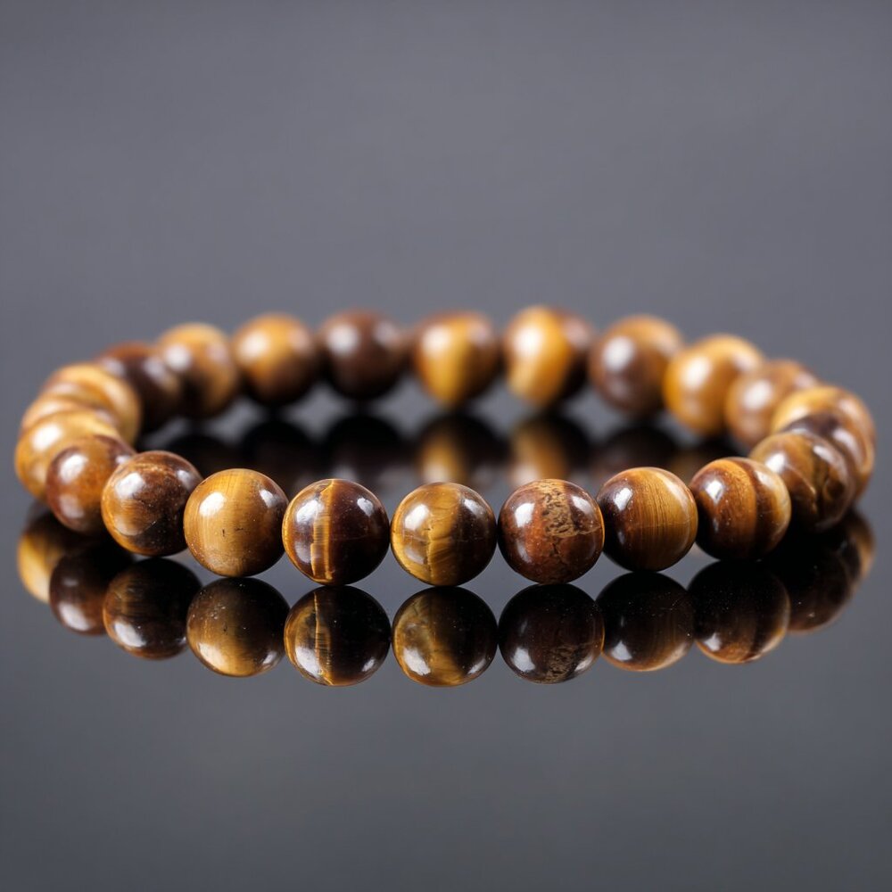 Tiger's Eye Natural Stone 6mm Beaded Bracelet for Men